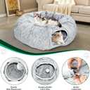 VIVOYAN Multifunctional Cat Tunnel Toy - XL Interactive Cat Play Tunnel with Climbing Holes and Thick Resting Mat, Ideal for Mult Homes and Extended Playtime
