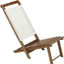 Whitecap 60074 Teak Everywhere Chair with White Batyline Fabric