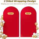 6 ft Arch Backdrop Cover Red - Double-Sided Spandex Arch Covers Stretchy Backdrop for Balloon Arches Birthday Party Baby Shower Banquet Wedding Photo Background