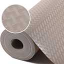 Beige Shelf Liners for Kitchen Cabinets Refrigerator Liners Waterproof & Oil-Proof Kitchen Cupboard Liner Drawer Mats EVA Material Non Adhesive Fridge Liner for Shelves 23.6 x 236.2 Inches