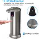 Infrared Automatic Soap Dispenser, Electric Soap Dispenser, Stainless Steel Touchless Auto Hand Soap Dispenser for Bathroom Kitchen Hotel Restaurant. 4 AAA Batteries (NOT Included).