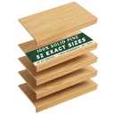 Fobyni Solid Pine Wire Shelf Covers, 12" D x 44" L, Tool-Free Pantry Rack