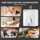 CAMPLUX Electric Mini Tank Water Heater 2.5 Gallons (ME25), Eliminate Time for Hot Water - Shelf, Wall or Floor Mounted, UL Listed