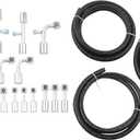 Dasbecan 25PCS Air Conditioning Hose and Fitting Kit 6.5ft #6#8#10 AC Hose Kit, #6#8#10 AC Fittings