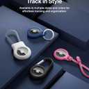 Belkin Apple Airtag Secure Holder With Strap - Apple Air Tag Keychain - Airtag Holder With Strap For Key Ring - Airtag Keychain Accessories - Scratch Resistant Airtag Case With Raised Edges - White