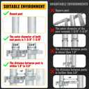 VIVIDA Chain Link Gate Latch 1-3/8" x 1-5/8", Fence Fork Lock, Galvanized Steel, 1 PCS