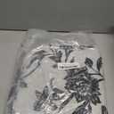 WOUVMA Black Shower Curtain Floral Cotton Linen Cottagecore Shower Curtain for Bathroom 72" W x 78" L