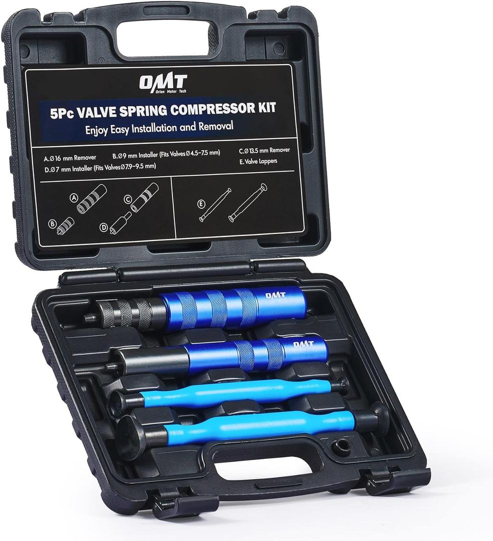 Orion Motor Tech Valve Spring Compressor Tool Kit, Valve Keeper Remover Installer Set with Valve Lapping Tools, Overhead Engine Valve Adjustment Tools for Valve Retainer Stem Seal Removal Installation