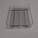 Madesmart 5-Compartment Small Silverware Tray for Utensils, Flatware, Kitchen Drawer Organization and Storage, Soft-Grip, Clear  12.88x9.25x1.88in