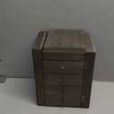 Meangood Jewelry Box Wood for Women, 5-Layer Large Organizer Box with Mirror & 4 Drawers for Rings, Earrings, Necklaces, Vintage Style, Weathered Grey