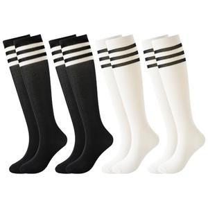 BONANGEL Kids Soccer Socks 6-8 Years Old, Boys Girls Knee High Athletic Sports Football Baseball Socks 8-10 10-12 Years