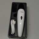 LuckyTail Pet Nail Grinder for Dogs and Cats - Super Quiet and Low Vibration Electric Dog Nail Grinder with 2 LED Lights - USB Rechargeable and Cordless - 2 Speeds - Small to Large Pets, White