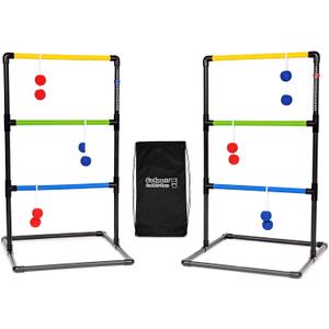 GoSports Ladder Toss Indoor & Outdoor Game Set with 6 Soft Rubber Bolo Balls and Travel Carrying Case - Choose Pro or Classic