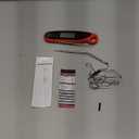 Instant Read Meat Thermometer Digital for Cooking & Grilling with Dual Probe, Large Backlit & Calibration, Kitchen Food Thermometer for Oven Grill Smoker BBQ Candy Oil Fry Turkey, Gifts for Men (Red)