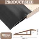 uxcell 3.28Ft x 2.8" x 0.91" Floor Transition Strip, Self Adhesive Carpet Edge Strip, Vinyl Gap Cover, Laminate Edge Trim for Uneven Surfaces from 11/16" to 13/16", Black