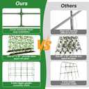 67 x 50 Cucumber Trellis for Raised Bed, U-Shape Metal Large Garden Trellis for Climbing Plants Outdoors with Netting, Garden Tools, Cucumber Arch Trellis for Vegetable Fruit Flower Plant Support