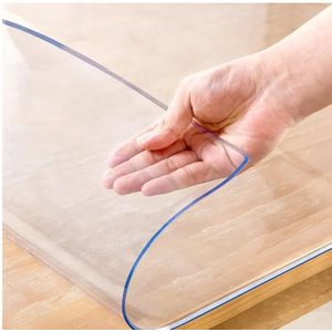16 x 40 Inch Clear Table Cover Protector, 2mm Thick Clear Desk Mat, Plastic Table Cover, Vinyl Table Protector, Desk Mats on Top of Desks