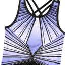 MODAFANS Gymnastics Leotards for Girls Sparkly Ballet Dance Unitards Biketards Tumbling Shorts Cross Back Activewear (Blue, L)