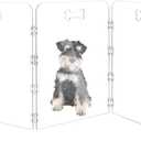 Acrylic Dog Playpen for House 3 Panels 60" W x 24" H Pre-Assembled Foldable Clear Dog Gate Indoor with Handles, Free-Standing Pet Fence for Doorways Dog Pen for Small Dogs Puppy Cat Rabbit