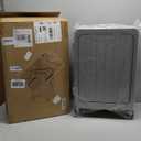 Somago 20 inch Carry On Luggage Aluminum Frame Front Pocket Suitcase With TSA Lock Lightweight PC Suitcases with Cup Holder USB Charging Port (Silver, Carry on-20 Inch)