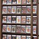 VERANI Baseball Display Case - 35 Graded Sports Card Frame - Holds Cards With UV Protection Clear View Lockable Wall Cabinet for Football Basketball Hockey Trading, Walnut (Large-Vertical-Walnut-Blacklock)