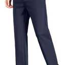 Mens Golf Pants Dress Work Stretch Slim Slacks Classic Fit Comfy Straight Leg Casual Trousers with Pockets, 36