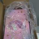 RR ROUND RICH DESIGN Jewelry Box - Made of Solid Wood with 4 Drawers Organizer and Built-in Necklace Carousel and Large Mirror White