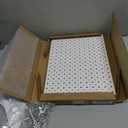 WALMANN Metal Tabletop Pegboard Display Standing Pegboards for Craft Shows, 12" x 16" Countertop Peg Board with Hooks for Jewelry & Accessories (Cream-White Pegboard with Hooks)