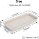 5 Packs Rectangular Plastic Plant Saucers No Holes Drip Trays for Potted Plants, Humidity Trays for Indoor Plants, Plant Saucers for Indoors, Ideal for Window Sill Plant Shelf