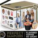 Flavored Coffee Pods Variety Pack for Keurig K Cups Brewers, Assorted Flavored Coffee Sampler, 40 Count