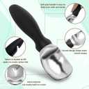 Ice Cream Scoop with Ergonomic Soft Grip Handle Professional Ice Cream Scooper Multifunctional Cookie Scoop for Cookie Dough Gelato Sorbet Black