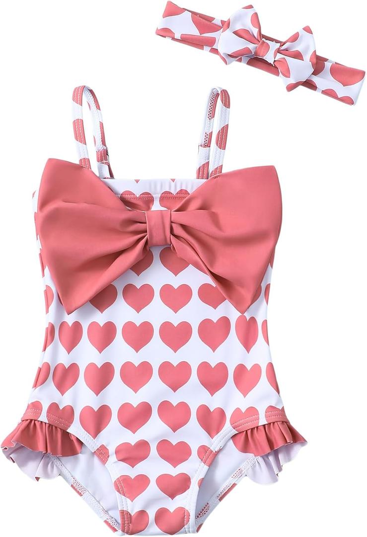 Mioglrie Toddler Baby Girl Swimsuit Infant Bathing Suits Summer Beach Swim Suit Newborn One Piece Swimwear for Girls, Size: 6-12 Months