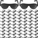 120pcs Mini Doll Sunglasses, Black Plastic Dollhouse Accessories for DIY Decoration, Kids Play House Toys, for Doll Dress-up and Parent-Child Interaction, 1.18 X 1.02 X 0.39 Inches