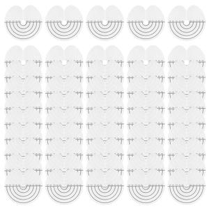 50 Pcs Heat Shield Guards for Hair Extension with Scale Circular K Tips Hair Extensions Tool Single Hole Round Spacer Template Clips Clear Fusion Keratin Glue Protector Templates for Hairs Extensions