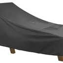 ULTCOVER Waterproof Patio Lounge Chair Cover Heavy Duty Outdoor Chaise Lounge Covers - 88" x 62" x28"(H)  Black
