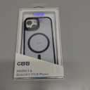 Designed for iPhone 15 Case, Compatible with Mag-Safe, Frosted Translucent Slim Case with Built-in Aluminum Alloy Lens Bracket, Military-Grade Drop Protection with Airbag Corners, Blue