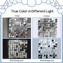 COKAOBE Silver Shimmer Wall Backdrop, 24PCS Square Sequin Shimmer Backdrop Panel, Photo Backdrops for Birthday, Anniversary, Wedding, Graduation & Bachelorette Party Decoration