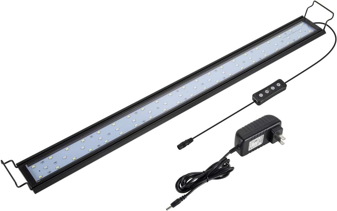hygger 20W Full Spectrum Aquarium Light with Aluminum Alloy Shell Extendable Brackets, White Blue Red LEDs, External Controller, for Freshwater Fish Tank (30-36 inch) hygger 20W Full Spectrum Aquarium Light with Aluminum Alloy Shell Extendable Brackets, White Blue Red LEDs, External Controller, for Freshwater Fish Tank (30-36 inch)