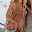 Ekouaer Women's Silk Classic Tank Top (L), 2 Pack, Brown and White