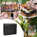 Portable Charcoal Grill Foldable 17" BBQ Charcoal Grill Compact Tabletop Barbecue Grill Small BBQ Grill for Outdoor Travel Backyard Picnic Beach