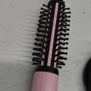 FARERY Mini Thermal Brush 3 Temperature Adjustable, 3/4 Inch Travel Curling Iron for Short Hair, Heated Round Brush for Touch ups and Small Curls, Travel Size Curling Wand, Dual Voltage, Pink