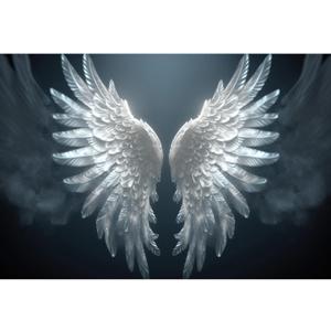 YongFoto Fantasy Angel Wings Backdrop 8x6ft Photography Background Birthday Wedding Baby Shower Party Banner Artistic Portraits Photoshoot Room Decoration Wallpaper Photo Studio Booth Props