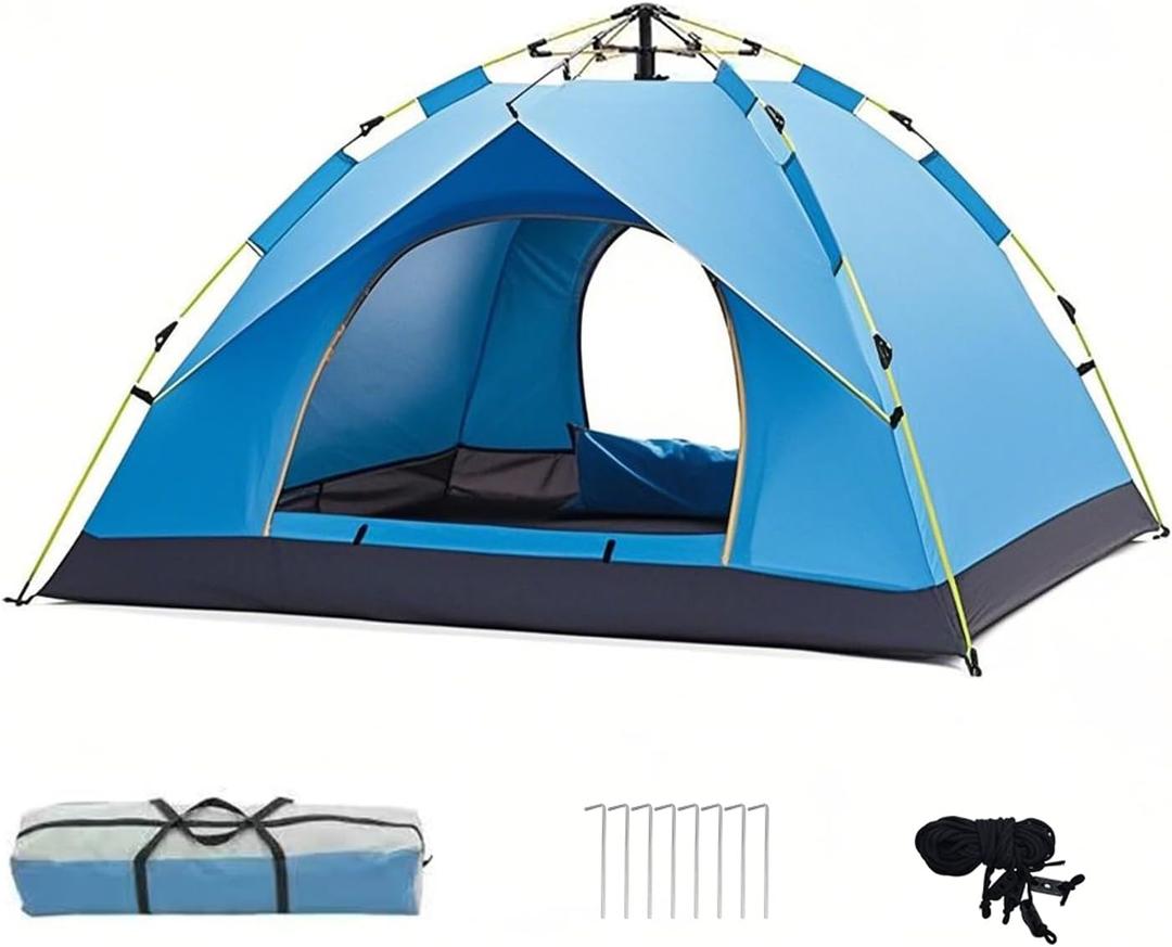 Portable Camping Tent 2 Person Lightweight Tent for Outdoor, Hiking, Mountaineering and Travel (Blue)