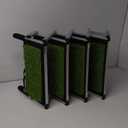 Dog Stairs for Large Dogs PRIORPET - Glow in The Dark Marking - Foldable Dog ramp for Car Small to Medium Size- Dog Steps for Car - Grass Padded Dog Steps for Large Dog - Pet Stairs 4 Steps (4 Grass)