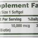 Nature's Bounty Biotin 10,000 mcg, Rapid Release Softgels 120 Each