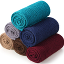 Tudomro 6 Pcs 15.8 x 59'' Newborn Baby Stretch Wraps Set 6 Colors Baby Photography Props Unisex Newborn Long Ripple Wrap Photo Blanket for Girl Boy Christmas DIY Photography(Dark Color)