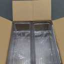 8 PACK Clear Organizer Bins Deep Drawer Organizer Bins Stackable for Cutlery Vanity Storage Bins for Bathroom Kitchen Office Desk Organizing