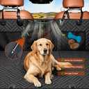 Back Seat Extender for Dogs,600H Hard Bottom Car Seat Covers for Dog Black