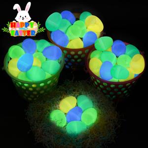 72 Pcs Glow in the Dark Easter Eggs, Plastic Easter Eggs for Party Favors Basket Stuffers Easter Decorations Supplies