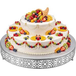 Wenqik 20 Inch Cake Stand Round Metal Cupcake